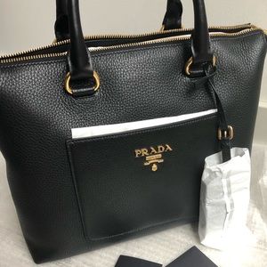 Prada vitello daino tote bag